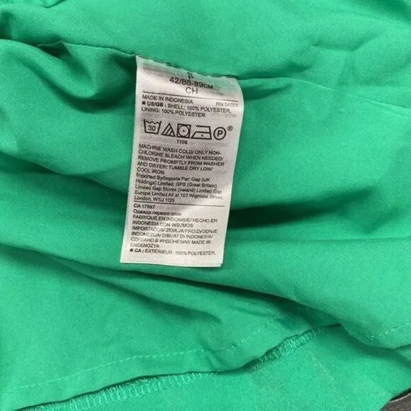 BANANA REPUBLIC WOMEN'S GREEN SLEEVELESS LINED BLOUSE WITH SIDE-SLITS SMALL - Picture 6 of 6